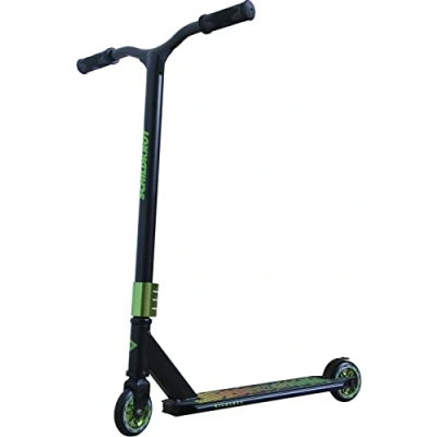 Image of Schildkröt Stunt Scooter Kickless, Design: Forest, Great with HIC Compression and Aluminum Rim, 100 mm PU Wheels, for Ambitious Stunts Tricks, 510432