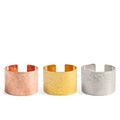Image of H+H H&amp;H Set of 6 Assorted Animal Metal Napkin Ties, Multicoloured, Standard Size