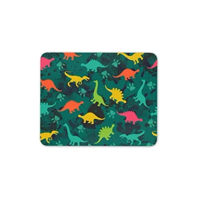 Image of Destination Vinyl ltd Dinosaurs Mouse Mat Pad Dinosaur Jurassic Camo Computer #13184