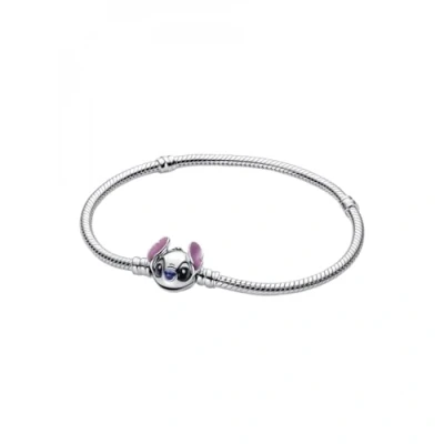 Image of Pandora Silver Disney Stitch Snake Chain Bracelet 19cm