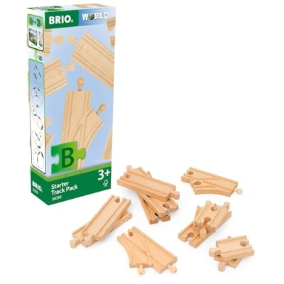 Image of BRIO World Starter Wooden Railway Train Track Pack for Kids Age 3 Years Up Accessories &amp; Add Ons