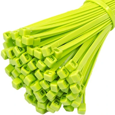 Image of 500x Strong Fluorescent Green Cable Ties (300mm x 4.8mm)