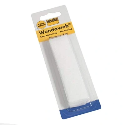 Image of Wonderweb Wundaweb Extra Strong Hem, Iron On Fusible Fabric Tape No Sewing 3 Meters x 20mm (Pack Of 1)