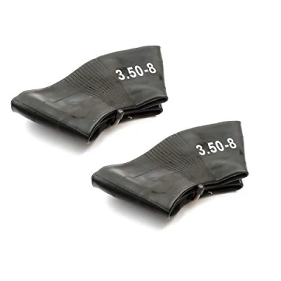 Image of Pack of 2 Trailer 3.50 8 Inner Tube 8&quot; Inch Tyre Innertube 350 350x8 Bent Valve