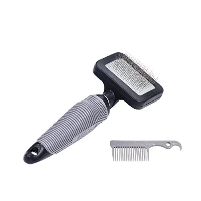 Image of Nobby Starline Professional Grooming Range Slicker Brush with Cleaning Comb for Dog/ Cat, Small
