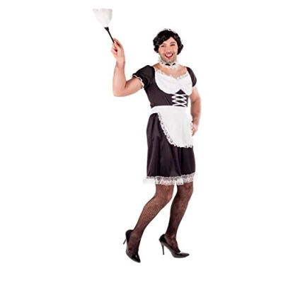 Image of Fun Shack Mens French Maid Outfit Men, Costume Maids Adult For Outift, Stag Do Large