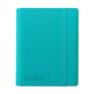Image of Vault X 9 Pocket Trading Card Strap Binder, 360 Cards, Premium Exo Tec Album Material, 20 Side Loading Pages, Folder for Collectible Games, Sports, TCG (Teal)