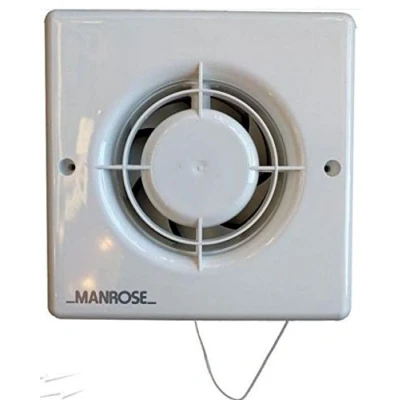 Image of Manrose XF100P 20W Axial Pullcord Bathroom Fan