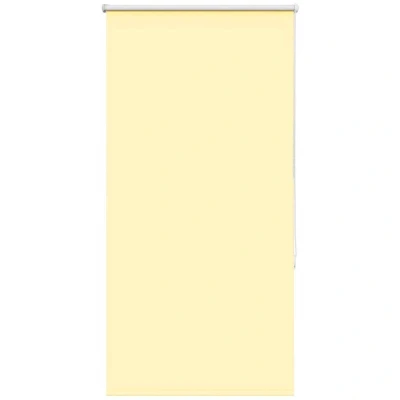 Image of vidaXL Roller Blind Blackout Yellow 70x175 cm Fabric Width 65.7 Polyester