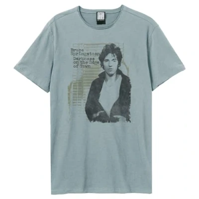 Image of Amplified Unisex Adult Darkness Edge Of Town Bruce Springsteen T Shirt (M) (Strange Blue)