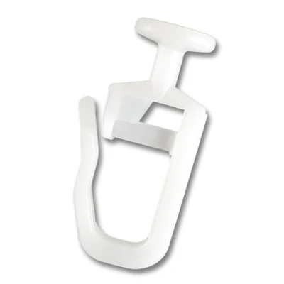 Image of &quot;Dekohaken24&quot; Pack of 100 Folding Sliders with 9 mm Head for Curtain Rails Lockable Hooks