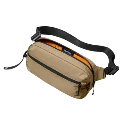 Image of tomtoc 3.5L Sling Bag Gift for Women &amp; Men, Lightweight Waist Pack with Organized Pockets, Minimalist Chest Shoulder Crossbody Adjustable Strap Travel, Work, Gym, Sport
