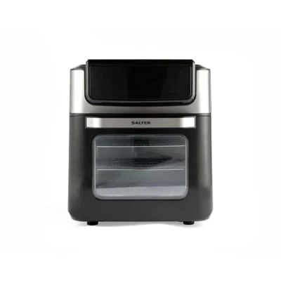Image of Salter EK5604 Digital Air Fryer XL 12L Mini Oven, Healthy Fry/Roast/Rotisserie/Toast/Bake, 3 Racks Included, No Preheating Needed, 12 Preset Functions, LCD Touch Display, Adjustable Temp, 1800W