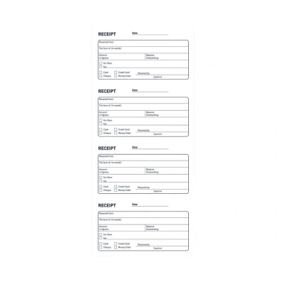 Image of Challenge Duplicate Receipt Book, Carbonless, 200 Pages, 1 pack (280 x 141 mm)