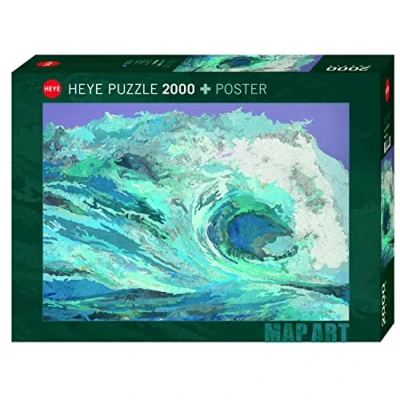 Image of Heye HY29872 Puzzles Standard, 2000 Pc Map Wave, Silver