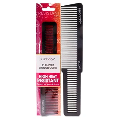 Image of SalonChic Flat Top Clipper Carbon Comb High Heat Resistant 8 for Unisex 1 Pc
