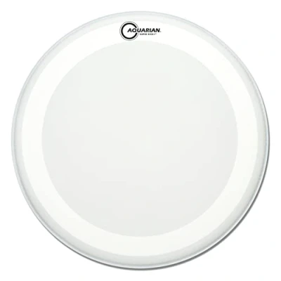 Image of Aquarian TCSKI22 Superkick Series 22 inch Bass Drumhead Single Ply White Coated