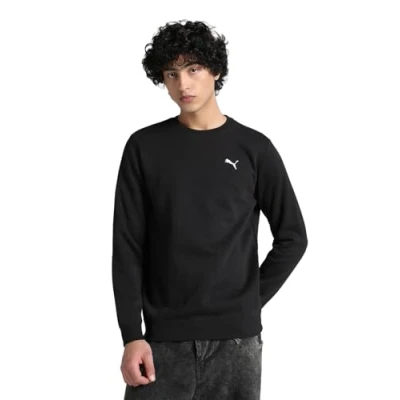 Image of PUMA Mens No1 Crew Sweater Black S/Logo XL