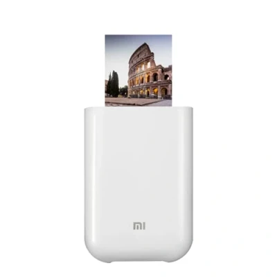 Image of Xiaomi Mi portable photo printer, laser glossy paper, thermal printing, multiple filters, collage, Bluetooth/USB/WiFi connection, white, Italian version