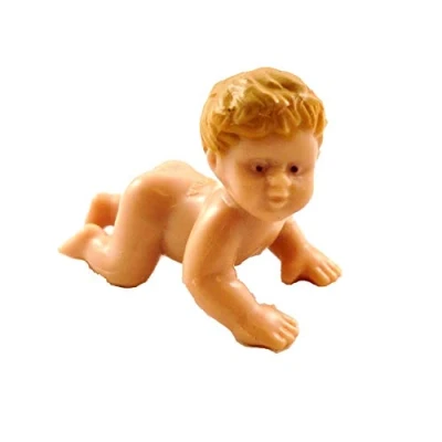 Image of Melody Jane Dolls House Baby Girl Crawling Miniature People Nursery Accessory 1:12 Doll
