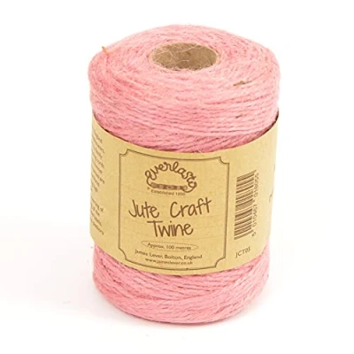 Image of EVERLASTO NATURAL COLOURED JUTE CRAFT TWINE 100M SPOOLS (CANDYFLOSS)
