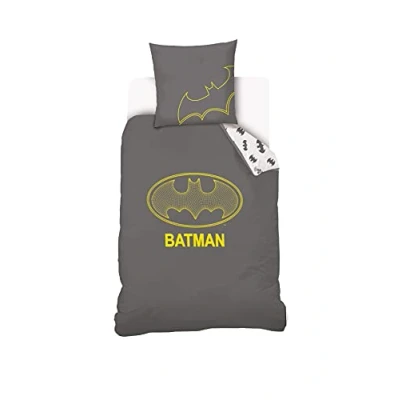 Image of Batman Bed Linen Set, Cotton, Gray, Petit Single