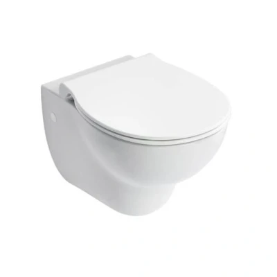 Image of Armitage Shanks Contout 21+ wall hung rimless toilet bowl with horizontal outlet and anti microbial glaze S0443HY
