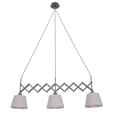 Image of Näve Adrienne fabric hanging light, 3 bulb