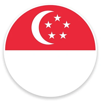 Image of 2 x 10cm Singapore Flag Map Vinyl Sticker Decal Laptop Luggage Travel Tag #9035 (10cm Wide High)