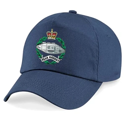 Image of Royal Tank Regiment Insignia Embroidered Baseball Cap British Army Military Embroidery (Navy)