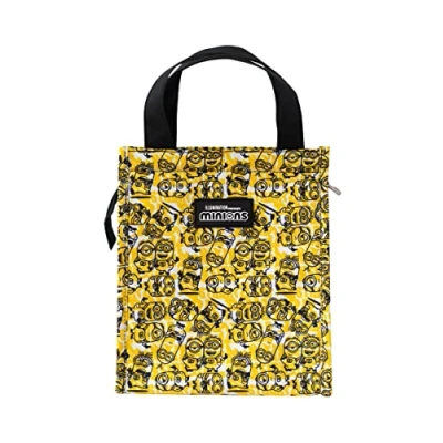 Image of Grupo Erik Minions Lunch Bag 8 x 9 5 inches 20 23 13 cm Insulated Cool Box Gifts Kids with Compartments School