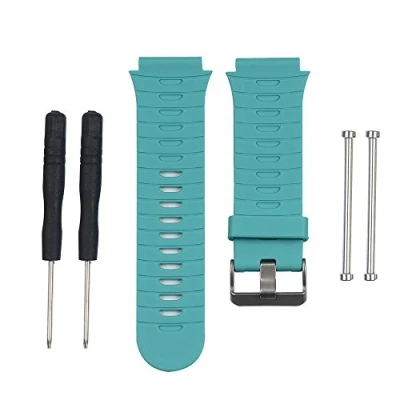 Image of Huabao Watch Strap Compatible with Garmin Forerunner 920XT,Adjustable Silicone Sports Replacement Band for 920XT Smart (Teal)