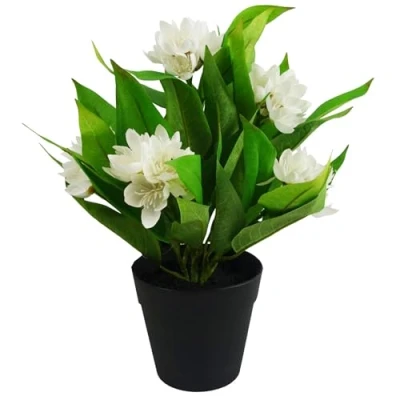 Image of 18cm Artificial Freesia Plant White Flowering