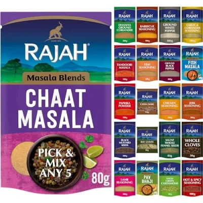 Image of Chaat Masala by Rajah Spices Masalo Mashla 5 x 80g or Pick Any