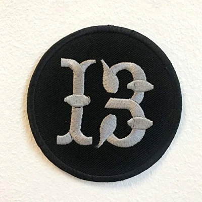 Image of Lucky 13, 8 Ball Vintage Motorcycle Biker Jacket Black Iron Sew on Patch