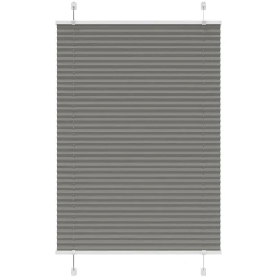 Image of vidaXL Pleated Blind Anthracite 95x150 cm Fabric Width 94.4 Polyester
