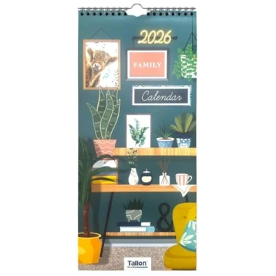 Image of 2025 Family Organiser 5 Columns Calendar Planner Month to View Long Wall (Home)