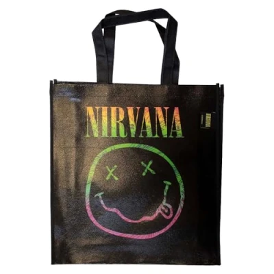 Image of Rock Off officially licensed products Nirvana Sorbet Ray Grunge Face Eco Tote Bag One Size