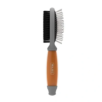 Image of Wahl Double Sided Brush, Pet Brush for Dogs and Cats, 2 in 1 Professional Grooming Tools, Removes Knots Tangles, Gel Handle, Pin Pets