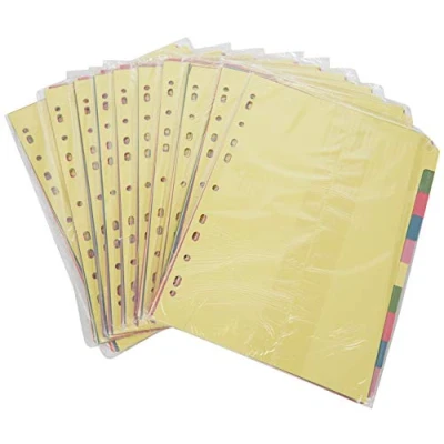 Image of 5 Star Subject Dividers Multipunched Manilla Board 10 Part A4 Assorted 1 X PK10