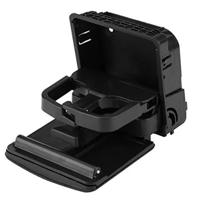 Image of Armrest Car Cup Holder, Rear Folding Central Console Holder Black for MK5 MK6 EOS RABBIT OE: 1K0862532