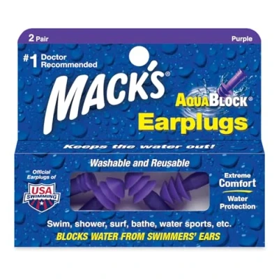 Image of Mack&#039;s Unisex&#039;s AquaBlock Ear Plugs (2 Pair), Purple