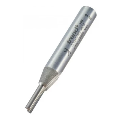 Image of Trend Professional Straight Two Flute Router Cutter Bit, 1/4 Inch Shank, 3mm Cut Diameter, Diameters from 2.0mm to 12.7mm, Tungsten Carbide Tipped, 3/05X1/4TC