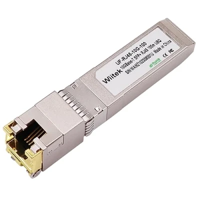 Image of Wiitek 100 Meters, 10Gb SFP+ to RJ45 Modules, 2.5G/5G/10GBase T Ethernet Copper Transceiver for Ubiquiti UF 10G, Plugin Port, Low Power Consumption
