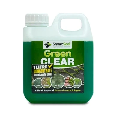 Image of SmartSeal &#039;Green Clear&#039; (Formerly Moss Clear) Easy to Apply Best Mould, Lichen &amp; Algae Remover Quickly Kills from Roofs, Driveways Patios Killer For 1L