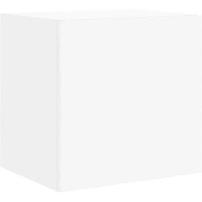 Image of vidaXL TV Wall Cabinet with LED Lights White 40.5x35x40 cm