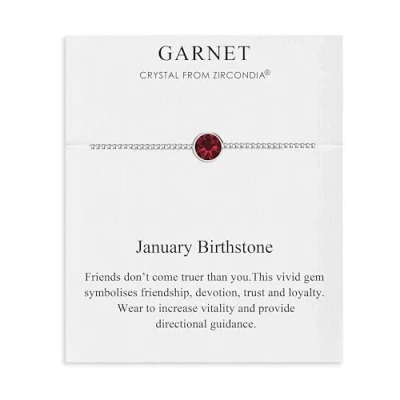 Image of Philip Jones January (Garnet) Birthstone Bracelet Created with Zircondia® Crystals