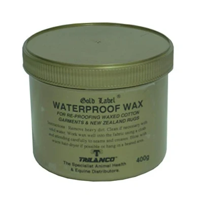 Image of Waterproof Wax, Gold Label. Re proofing For All Waxed Cotton Garments, 400 GM