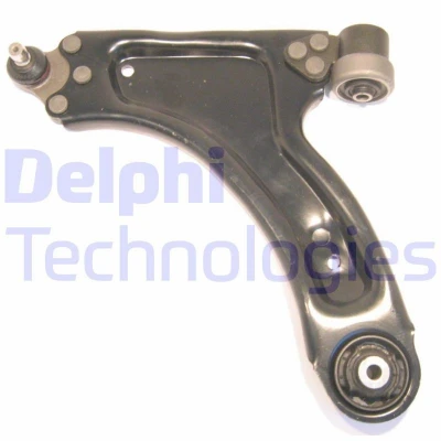 Image of 93338568 Suspension Arm DELPHI TC1313 with ball joint Left, Lower Trailing Sheet Steel VAUXHALL: Meriva Mk1