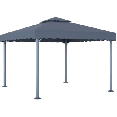 Image of vidaXL Gazebo 300x300 cm Anthracite Aluminium